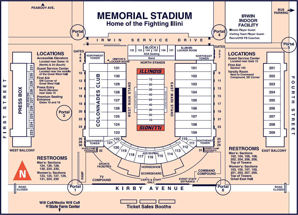 Illini Stadium Seat Chart