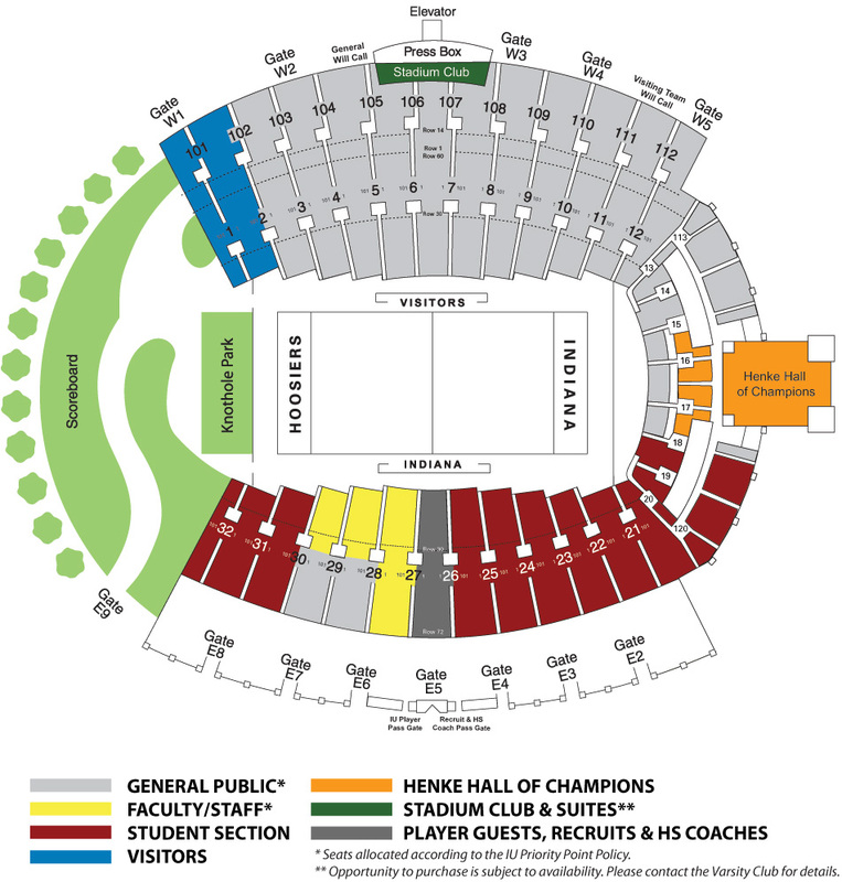 Memorial Stadium Iu Seating Chart